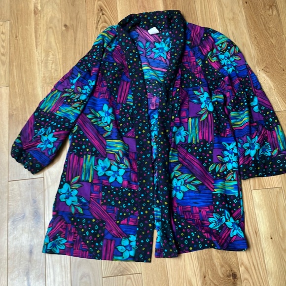 Sheridan Square Jackets & Blazers - Plus Vintage bright colorful jacket 2X